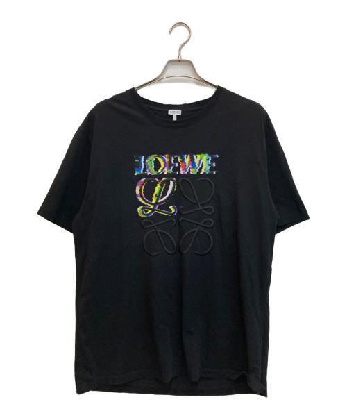 LOEWE（ロエベ）LOEWE (ロエベ) アナグラムプリントTシャツ ブラック サイズ:ＸＬの古着・服飾アイテム