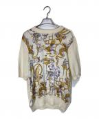 Salvatore Ferragamoサルヴァトーレ フェラガモ）の古着「切替ニット」｜ベージュ