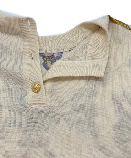 Salvatore Ferragamo（サルヴァトーレ フェラガモ）Salvatore Ferragamo (サルヴァトーレ フェラガモ) 切替ニット ベージュ サイズ:Lの古着・服飾アイテム