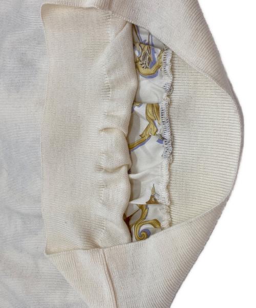 Salvatore Ferragamo（サルヴァトーレ フェラガモ）Salvatore Ferragamo (サルヴァトーレ フェラガモ) 切替ニット ベージュ サイズ:Lの古着・服飾アイテム