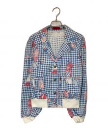 miss levis（ミスリーバイス）の古着「プリントギンガムチェックジャケット」｜ブルー