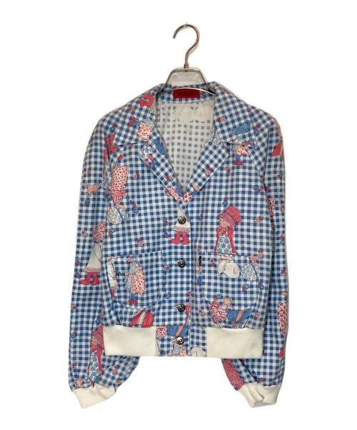 miss levis（ミスリーバイス）miss levis (ミスリーバイス) プリントギンガムチェックジャケット ブルー サイズ:下記参照の古着・服飾アイテム