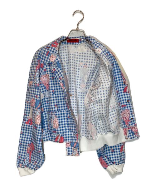 miss levis（ミスリーバイス）miss levis (ミスリーバイス) プリントギンガムチェックジャケット ブルー サイズ:下記参照の古着・服飾アイテム