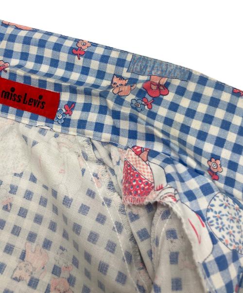 miss levis（ミスリーバイス）miss levis (ミスリーバイス) プリントギンガムチェックジャケット ブルー サイズ:下記参照の古着・服飾アイテム