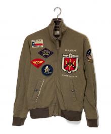 AVIREX（アヴィレックス）の古着「トップガン スタンド ジップ ジャケット」｜オリーブ
