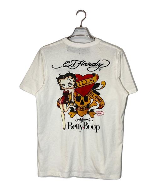 Ed Hardy（エド ハーディー）ED HARDY (エド ハーディー) プリントTシャツ ホワイト サイズ:Lの古着・服飾アイテム