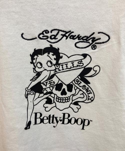 Ed Hardy（エド ハーディー）ED HARDY (エド ハーディー) プリントTシャツ ホワイト サイズ:Lの古着・服飾アイテム