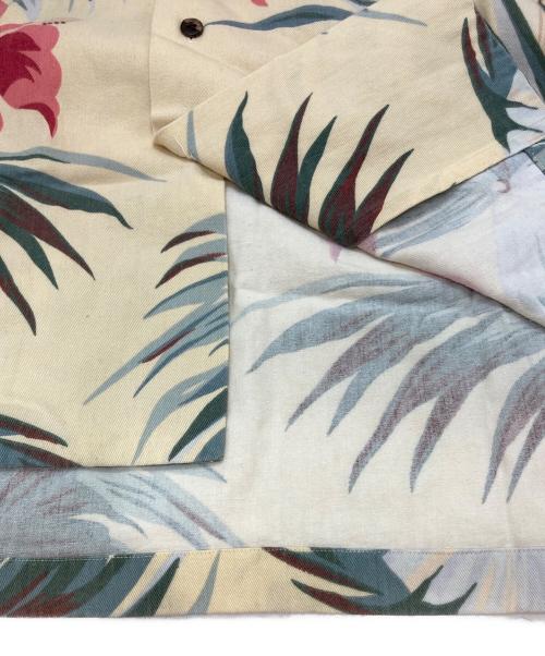 POLO RALPH LAUREN（ポロ・ラルフローレン）POLO RALPH LAUREN (ポロ・ラルフローレン) プリントコットンオープンカラーシャツ ベージュ サイズ:Ⅿの古着・服飾アイテム