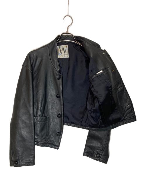 WORK SHOP（ワークショップ）WORK SHOP (ワークショップ) Y'S for men (ワイズフォーメン) ショートレザージャケット ブラック サイズ:-の古着・服飾アイテム