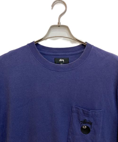 stussy（ステューシー）stussy (ステューシー) 8ボールプリントTシャツ ネイビー サイズ:Lの古着・服飾アイテム