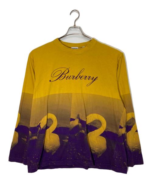 BURBERRY（バーバリー）BURBERRY (バーバリー) グラデージョンロングスリーブカットソー イエロー×パープル サイズ:XXLの古着・服飾アイテム