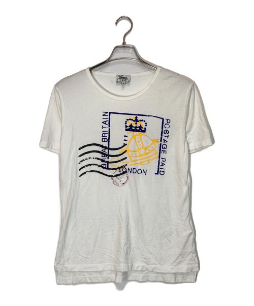 Vivienne Westwood man（ヴィヴィアン ウェストウッド マン）Vivienne Westwood man (ヴィヴィアン ウェストウッド マン) “ORB STAMP” T-SHIRT ホワイト サイズ:48の古着・服飾アイテム