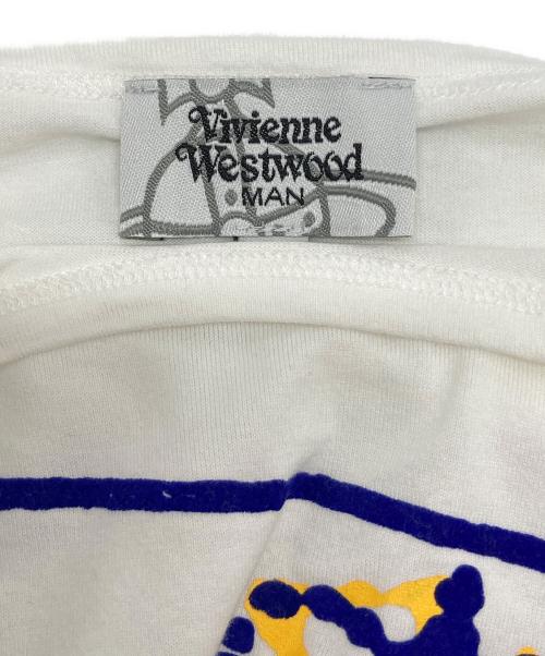 Vivienne Westwood man（ヴィヴィアン ウェストウッド マン）Vivienne Westwood man (ヴィヴィアン ウェストウッド マン) “ORB STAMP” T-SHIRT ホワイト サイズ:48の古着・服飾アイテム