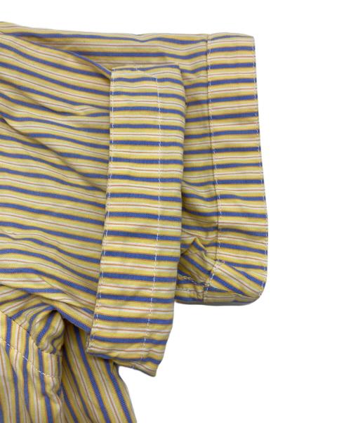 stussy（ステューシー）stussy (ステューシー) ボタンダウン半袖ストライプシャツ イエロー サイズ:Lの古着・服飾アイテム