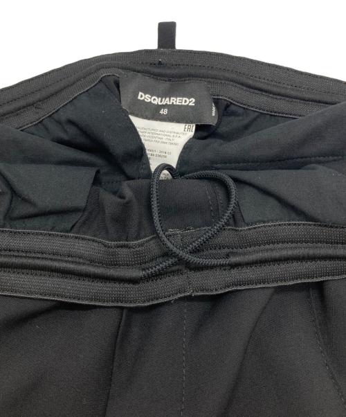DSQUARED2（ディースクエアード）DSQUARED2 (ディースクエアード) サイドラインロゴジョガーパンツ ブラック サイズ:48の古着・服飾アイテム