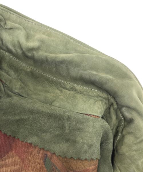 LOEWE（ロエベ）LOEWE (ロエベ) スウェードレザーキルティングジャケット カーキ サイズ:SIZE 50の古着・服飾アイテム