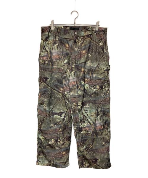 S.W.U.N（エスダブリューユーエヌ）S.W.U.N (エスダブリューユーエヌ) ネイチャープリントカモダブルニーパンツ カーキ サイズ:XLの古着・服飾アイテム