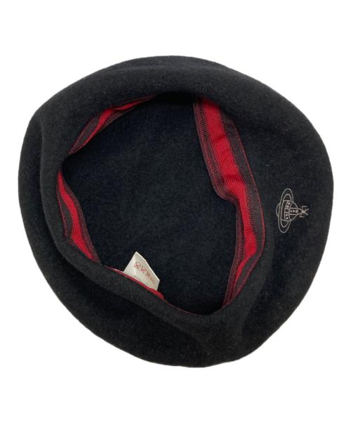 Vivienne Westwood（ヴィヴィアンウエストウッド）Vivienne Westwood (ヴィヴィアンウエストウッド) ベレー帽 ブラック サイズ:SIZE S-Mの古着・服飾アイテム