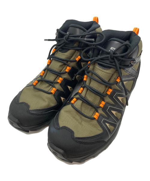 SALOMON（サロモン）SALOMON (サロモン) トレッキングシューズ ブラック×カーキ サイズ:29の古着・服飾アイテム