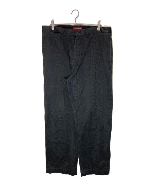SUPREME（シュプリーム）Supreme (シュプリーム) Snake Print Chino Pant ブラック サイズ:36の古着・服飾アイテム