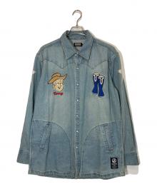 キン肉マン（キンニクマン）の古着「テリーマン デニムシャツ」｜ブルー