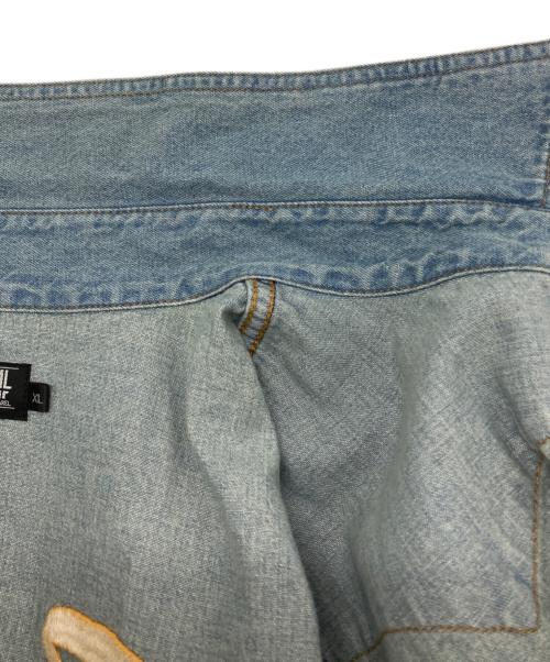 キン肉マン（キンニクマン）キン肉マン (キンニクマン) テリーマン デニムシャツ ブルー サイズ:XLの古着・服飾アイテム