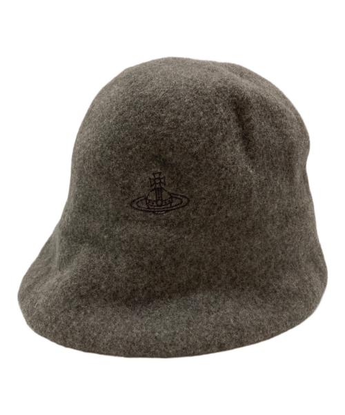 Vivienne Westwood（ヴィヴィアンウエストウッド）Vivienne Westwood (ヴィヴィアンウエストウッド) クロシェハット グレー サイズ:SIZE M-Sの古着・服飾アイテム