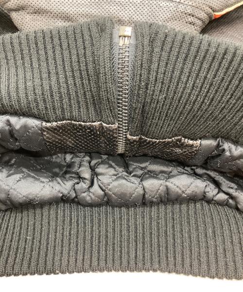 FRED PERRY（フレッドペリー）FRED PERRY (フレッドペリー) ラインパンチングレザージャケット ブラック×オレンジ サイズ:Ⅿの古着・服飾アイテム