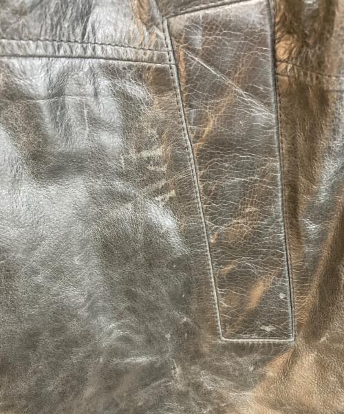 MAISON SPECIAL（メゾンスペシャル）MAISON SPECIAL (メゾンスペシャル) Buffalo Crack Leather Dress-Over Car Coat ブラックの古着・服飾アイテム