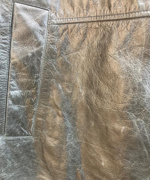 MAISON SPECIAL（メゾンスペシャル）MAISON SPECIAL (メゾンスペシャル) Buffalo Crack Leather Dress-Over Car Coat ブラックの古着・服飾アイテム