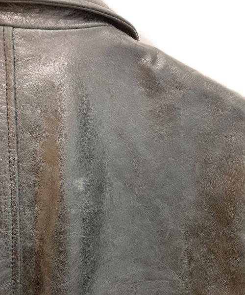 MAISON SPECIAL（メゾンスペシャル）MAISON SPECIAL (メゾンスペシャル) Buffalo Crack Leather Dress-Over Car Coat ブラックの古着・服飾アイテム