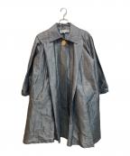 Christian Diorクリスチャン ディオール）の古着「リネンブレンドシャイニーコート」｜シルバー