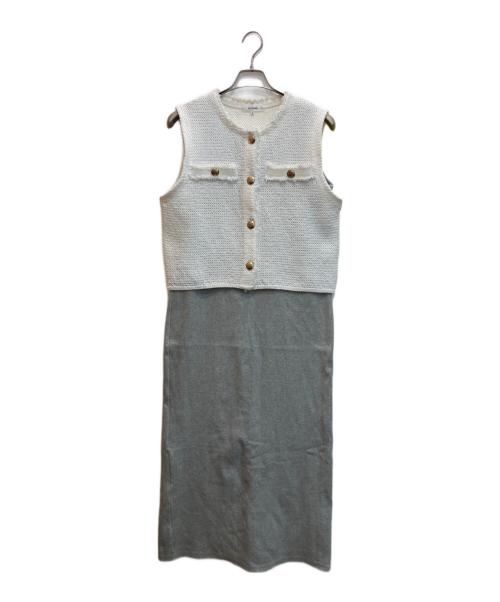 Mystrada（マイストラーダ）Mystrada (マイストラーダ) カットワンピ×フリンジジレSET グレー サイズ:38の古着・服飾アイテム