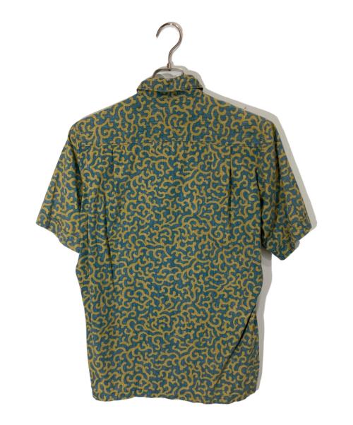 reyn spooner（レイン スプナー）reyn spooner (レイン スプナー) ホースシューアロハシャツ カーキ×ブルー サイズ:Sの古着・服飾アイテム