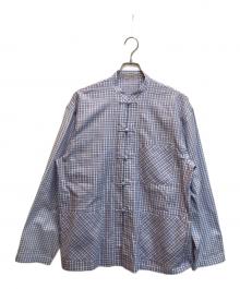 NICENESS（ナイスネス）の古着「チャイナシャツ」｜パープル×ホワイト