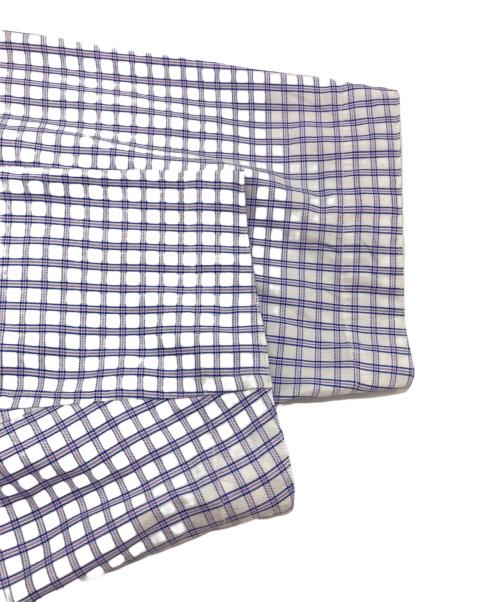 NICENESS（ナイスネス）NICENESS (ナイスネス) チャイナシャツ パープル×ホワイト サイズ:Ｌの古着・服飾アイテム