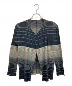 PLEATS PLEASEプリーツプリーズ）の古着「プリーツカーディガン」｜ブラック