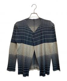 PLEATS PLEASE（プリーツプリーズ）の古着「プリーツカーディガン」｜ブラック