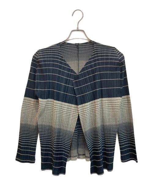 PLEATS PLEASE（プリーツプリーズ）PLEATS PLEASE (プリーツプリーズ) プリーツカーディガン ブラック サイズ:3の古着・服飾アイテム