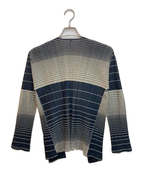 PLEATS PLEASE（プリーツプリーズ）PLEATS PLEASE (プリーツプリーズ) プリーツカーディガン ブラック サイズ:3の古着・服飾アイテム