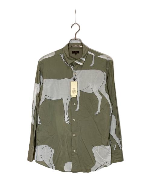 Paul Smith COLLECTION（ポールスミス コレクション）Paul Smith COLLECTION (ポールスミス コレクション) 総柄シャツ カーキ サイズ:Ⅿの古着・服飾アイテム