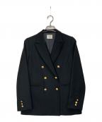 Demi-Luxe Beamsデミルクス ビームス）の古着「ドライギャバジン ダブルジャケット」｜ブラック