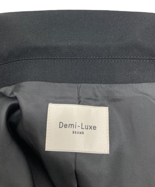 Demi-Luxe Beams（デミルクス ビームス）Demi-Luxe BEAMS (デミルクス ビームス) ドライギャバジン ダブルジャケット ブラック サイズ:38の古着・服飾アイテム