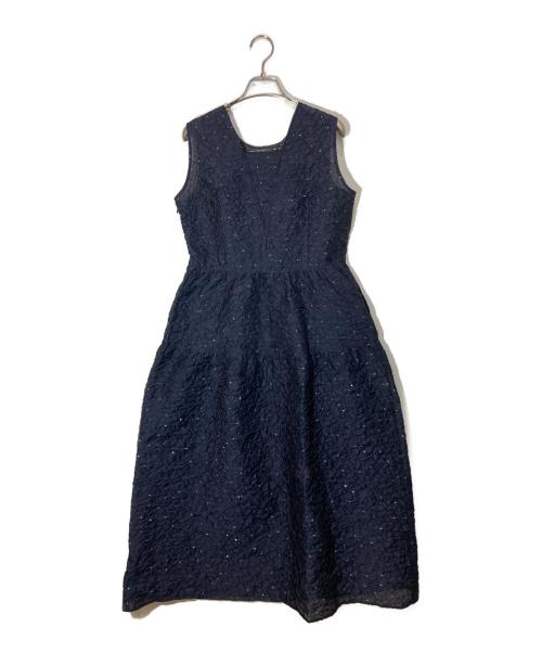 UNITED ARROWS（ユナイテッドアローズ）UNITED ARROWS (ユナイテッドアローズ) ジャガード ワンピース ネイビー サイズ:-の古着・服飾アイテム