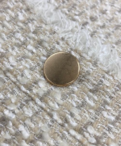 B:MING LIFE STORE by BEAMS（ビーミングライフストア バイ ビームス）B:MING LIFE STORE by BEAMS (ビーミングライフストア バイ ビームス) ノーカラーツイードジャケット アイボリー サイズ:Sの古着・服飾アイテム