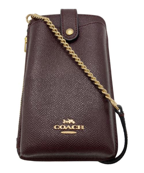 COACH（コーチ）COACH (コーチ) レーサー フォーン クロスボディ バッグ ボルドー サイズ:-の古着・服飾アイテム