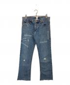 DOLCE & GABBANAドルチェ＆ガッバーナ）の古着「ダメージ加工デニムパンツ」｜ブルー