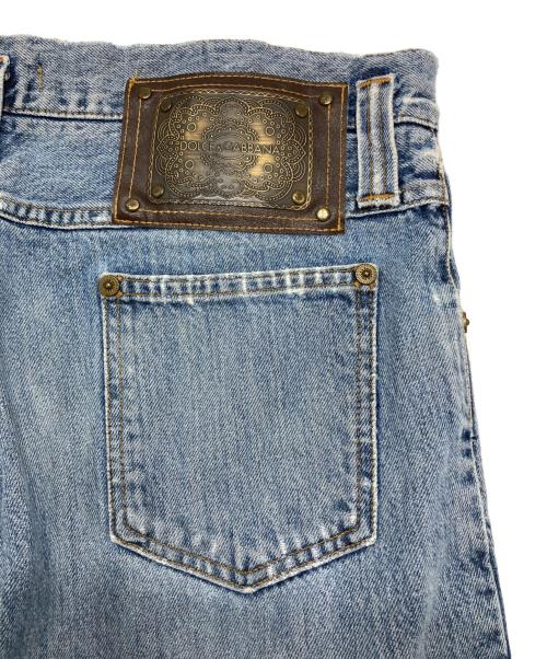 DOLCE & GABBANA（ドルチェ＆ガッバーナ）DOLCE & GABBANA (ドルチェ＆ガッバーナ) ダメージ加工デニムパンツ ブルー サイズ:48の古着・服飾アイテム