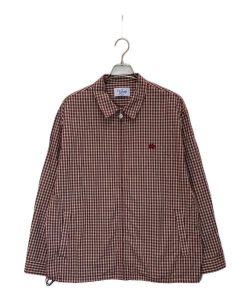 KEBOZ（ケボズ）KEBOZ (ケボズ) チェックブルゾン ボルドー×アイボリー サイズ:Mの古着・服飾アイテム