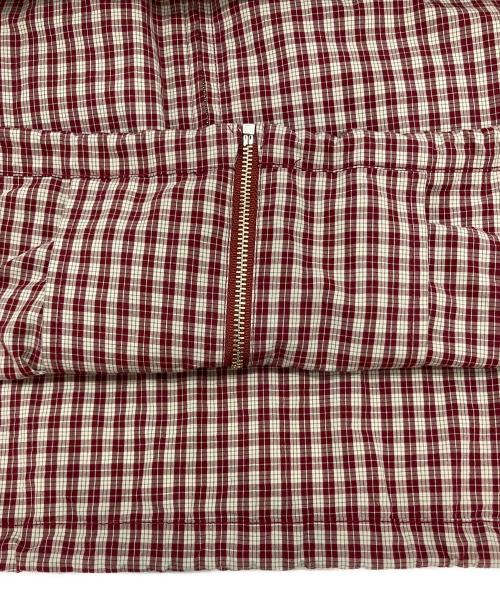 KEBOZ（ケボズ）KEBOZ (ケボズ) チェックブルゾン ボルドー×アイボリー サイズ:Mの古着・服飾アイテム